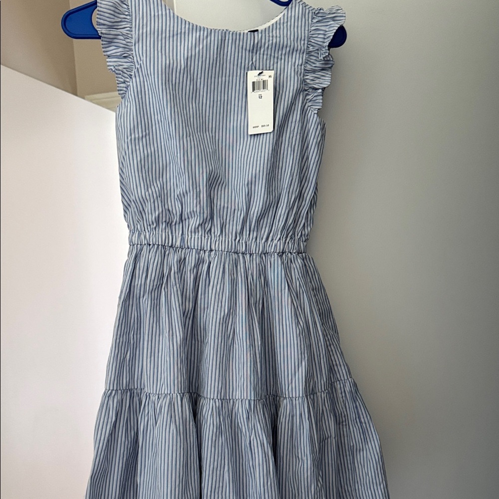 Blue Striped Kids Dress
